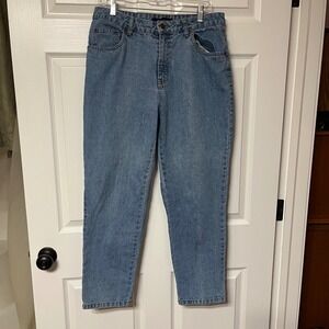 BILL BLASS JEANS Easy Fit‎ Women Size 12 Light Wash Denim Straight Leg Pants